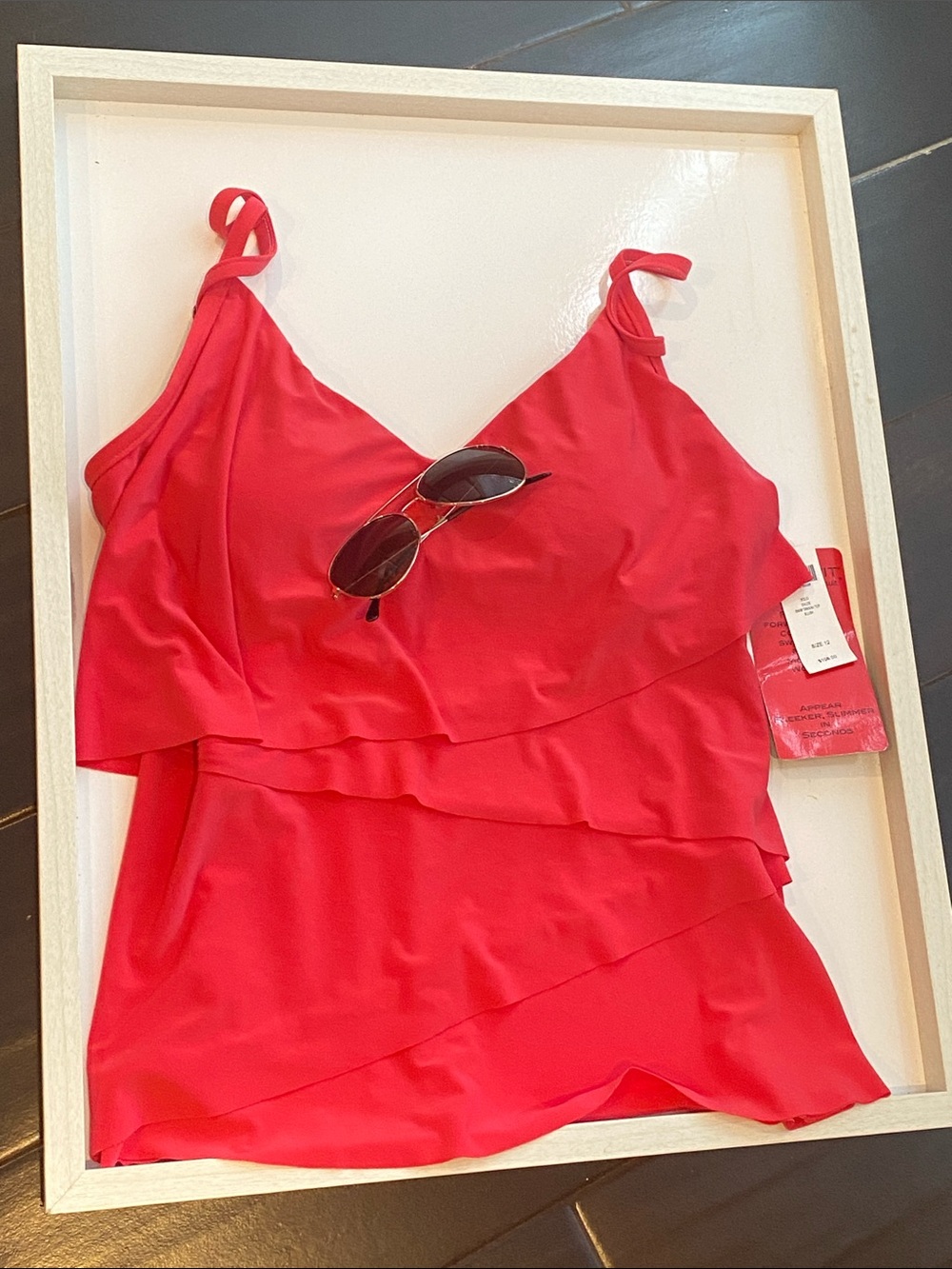 MiracleSuit  Tankini Swim Top NWT size 12